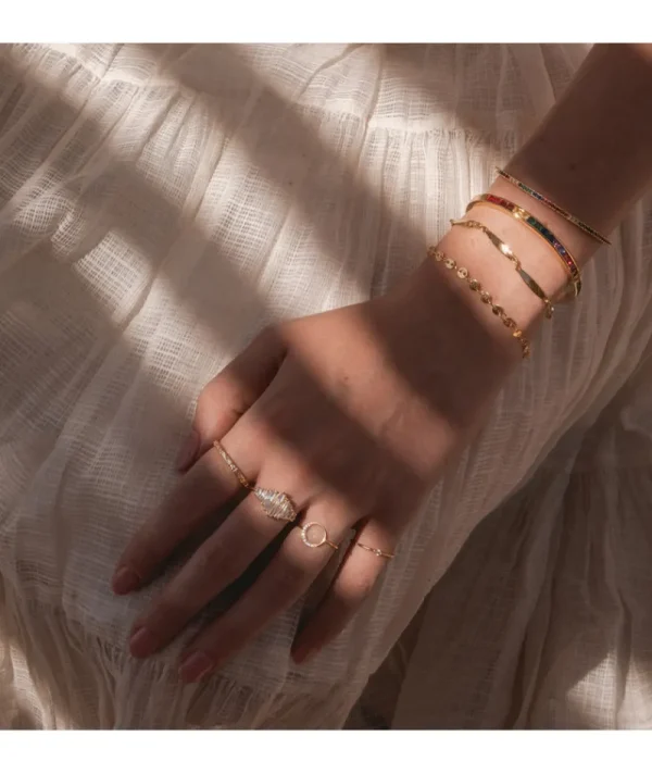 Bague 1 Zircon Blanc^Une A Une Sale