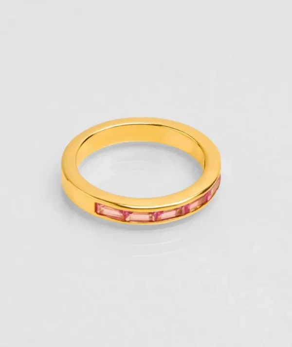 Bague Crystal Baguette Fuchsia^Une A Une Outlet