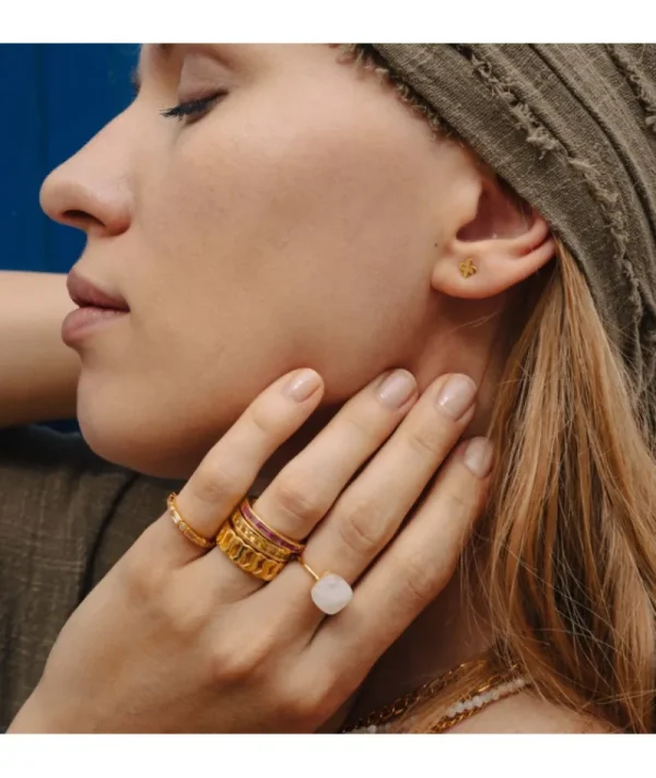 Bague Crystal Baguette Fuchsia^Une A Une Outlet