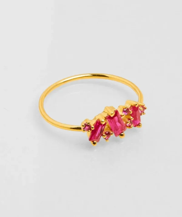 Bague Crystal Multi Fuchsia^Une A Une Best
