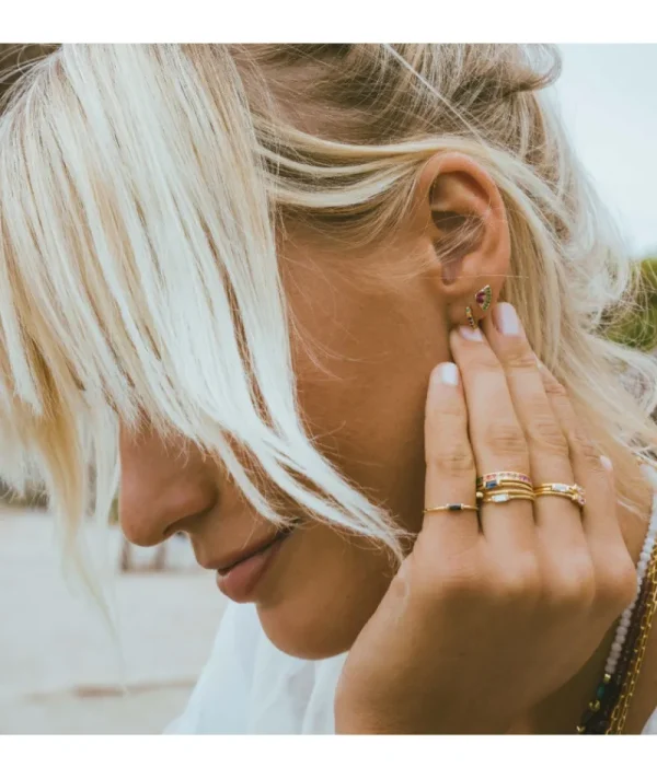 Bague crystal noir^Une A Une New