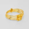 Bague crystal triple jaune^Une A Une Sale