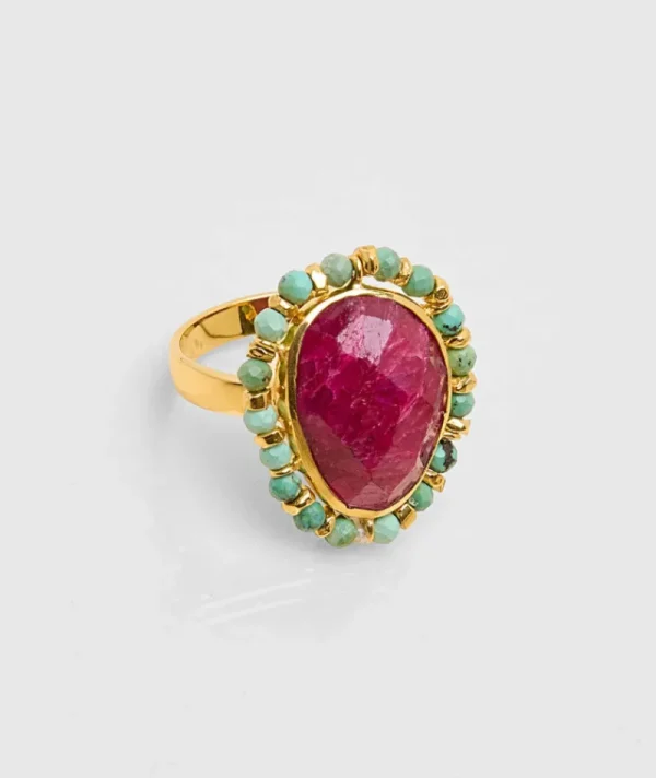 Bague Jaipur Blossom Rubis^Une A Une Fashion