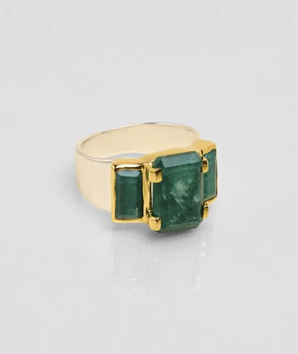 Bague Osiris Émeraude^Une A Une Fashion
