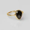 Bague Ovale Onyx Noir^Une A Une Clearance