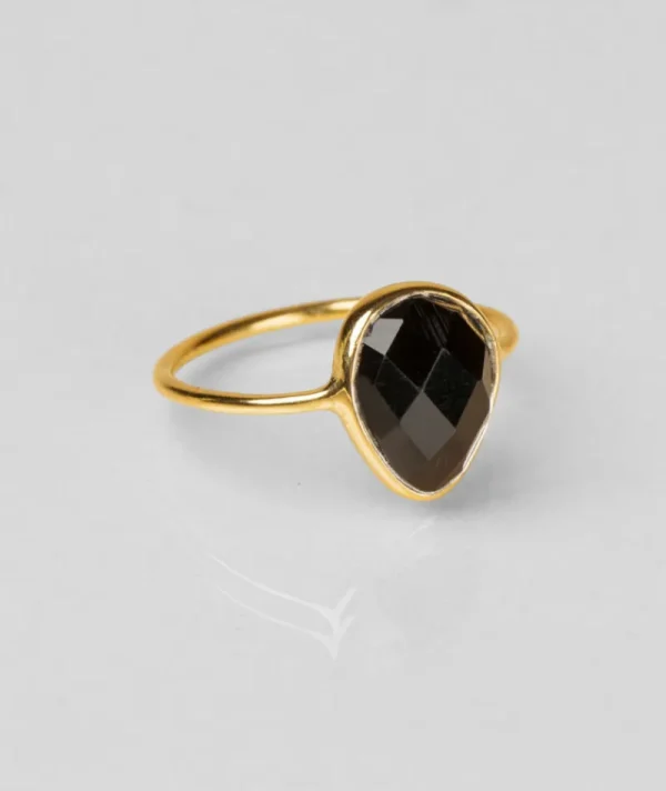 Bague Ovale Onyx Noir^Une A Une Clearance