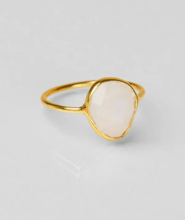 Bague Ovale Pierre De Lune^Une A Une New