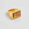 Bague Pondichery Rectangle Quartz Fumé^Une A Une Hot