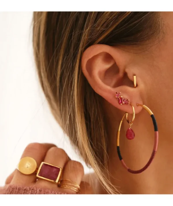 Bague Pondichery Rectangle Rubis^Une A Une New