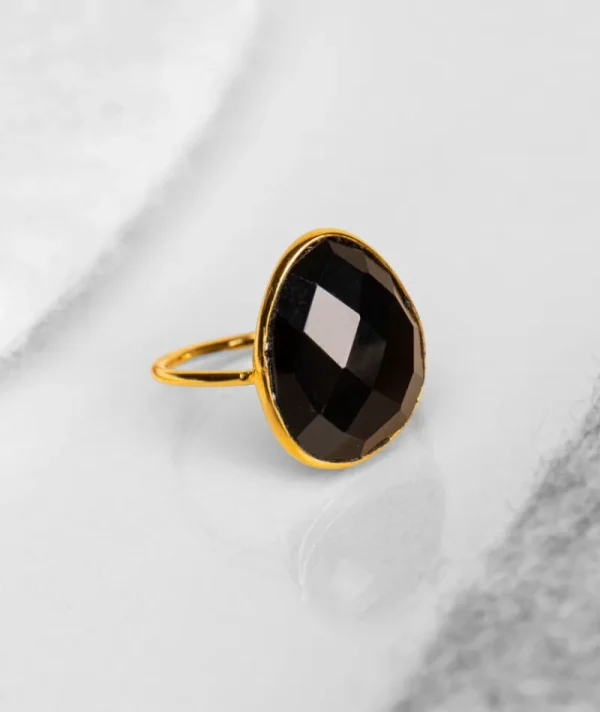 Bague Pondy Onyx Noir^Une A Une Discount