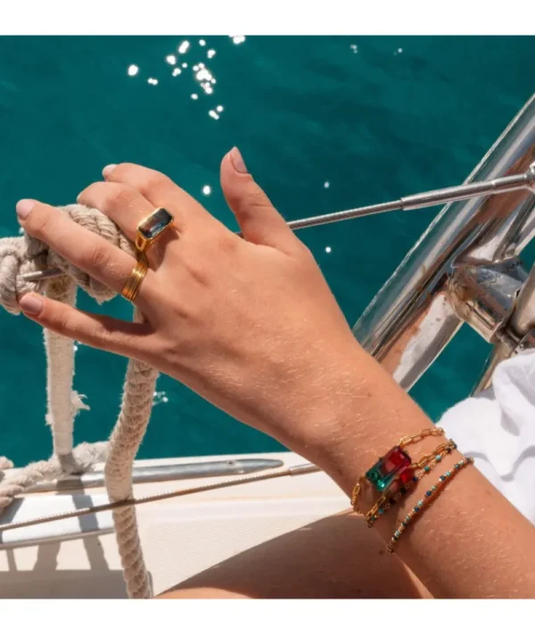 Bague Rainbow Bleu^Une A Une Outlet