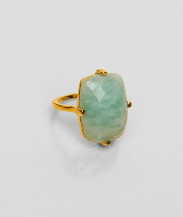 Bague Rectangle Amazonite^Une A Une Discount