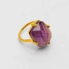 Bague Rectangle Améthyste^Une A Une Fashion