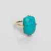 Bague Rectangle Argent Turquoise^Une A Une Outlet