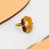 Bague Rectangle Œil De Tigre^Une A Une Discount