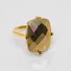 Bague Rectangle Pyrite^Une A Une Fashion