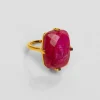 Bague Rectangle Rubis^Une A Une Best