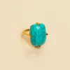 Bague Rectangle Turquoise^Une A Une Sale
