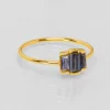 Bague trois crystal bleu saphir^Une A Une Discount