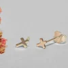 Bo puces croix argent^Une A Une Best