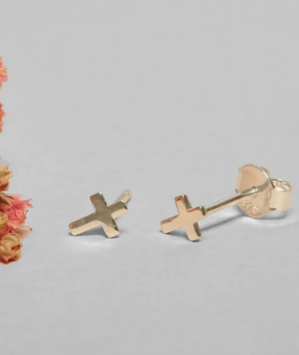 Bo puces croix argent^Une A Une Best