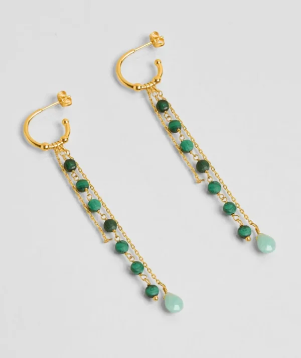 Boucles d'oreilles Alwar Émeraude^Une A Une Online
