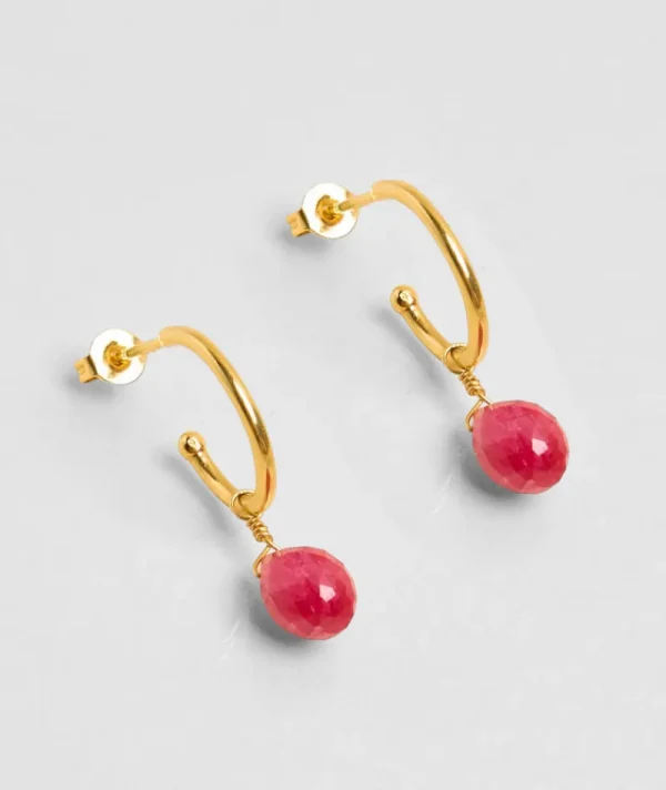 Boucles d'oreilles Goutte Rubis^Une A Une Discount