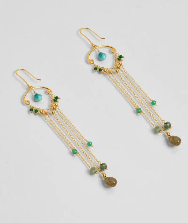 Boucles d'oreilles Multi Goutte Emeraude^Une A Une Online