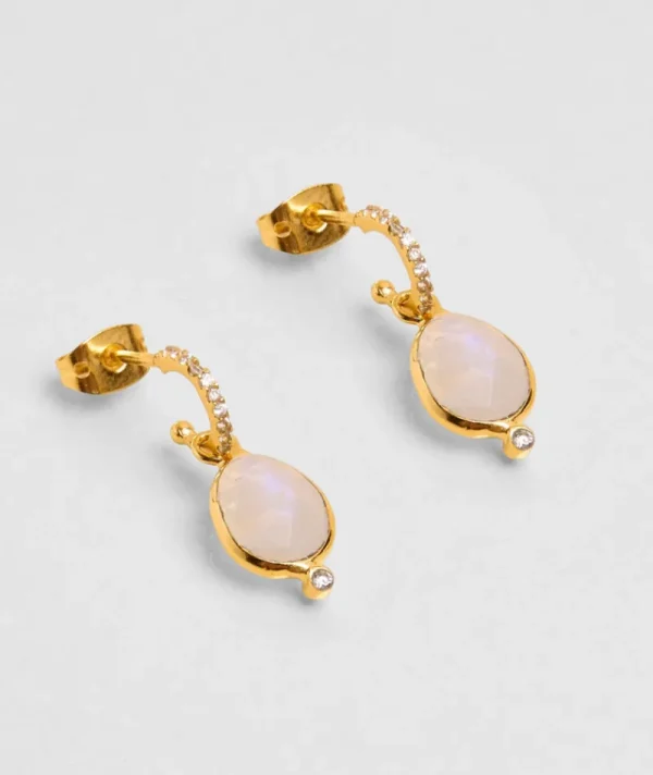 Boucles d'oreilles Netu Pierre De Lune^Une A Une New