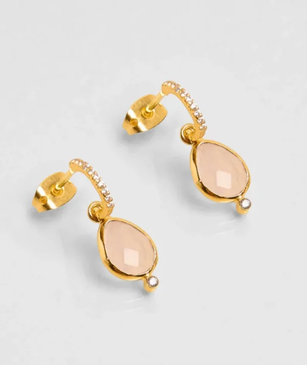 Boucles d'oreilles Netu Quartz Rose^Une A Une New