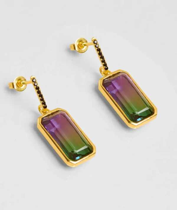 Boucles d'oreilles Rainbow Violet^Une A Une Fashion
