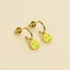 Boucles Smiley Jaune Fluo^Une A Une Fashion