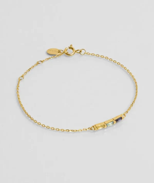 Bracelet 3 Crystal Bleu^Une A Une New