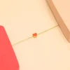 Bracelet coeur orange fluo^Une A Une New