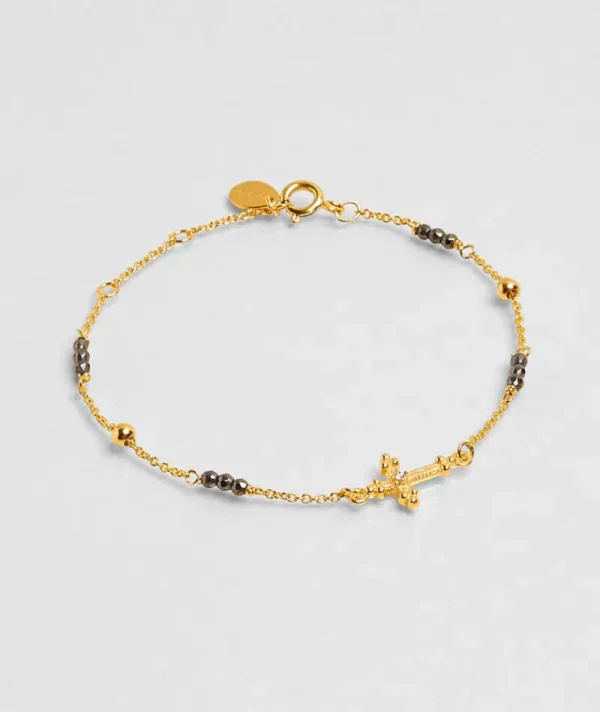 Bracelet Goa Croix Pyrite^Une A Une Fashion