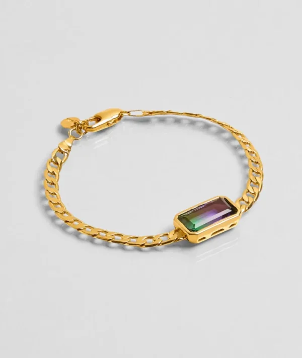 Bracelet Gourmette Rain Violet^Une A Une Hot