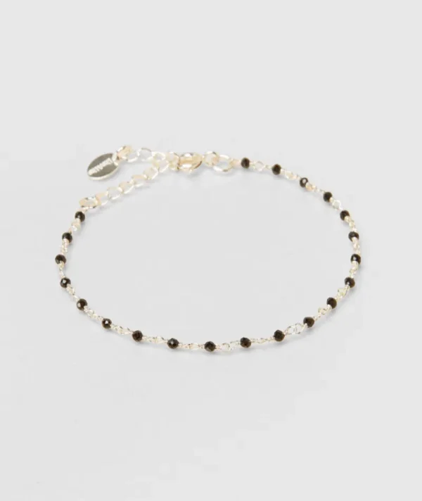 Bracelet inde argent onyx noir^Une A Une Sale