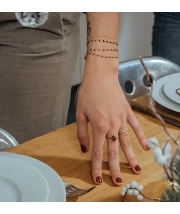 Bracelet inde bordeaux^Une A Une Outlet