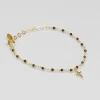 Bracelet inde croix noir^Une A Une Clearance