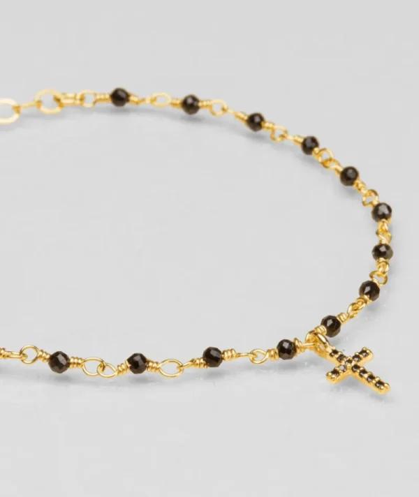 Bracelet inde croix noir^Une A Une Clearance