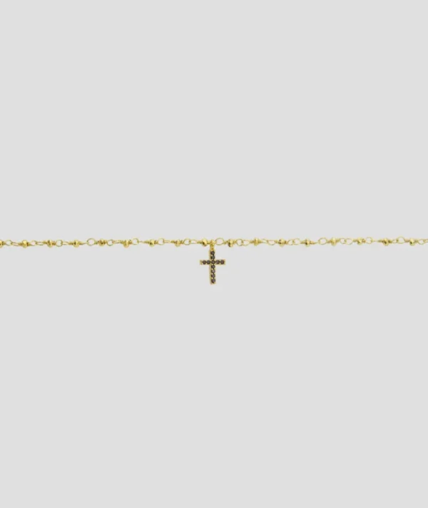 Bracelet Inde Croix Pyrite Doré^Une A Une Best