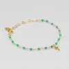 Bracelet inde croix turquoise^Une A Une Hot