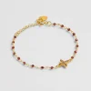 Bracelet Inde Flower Bordeaux^Une A Une Fashion