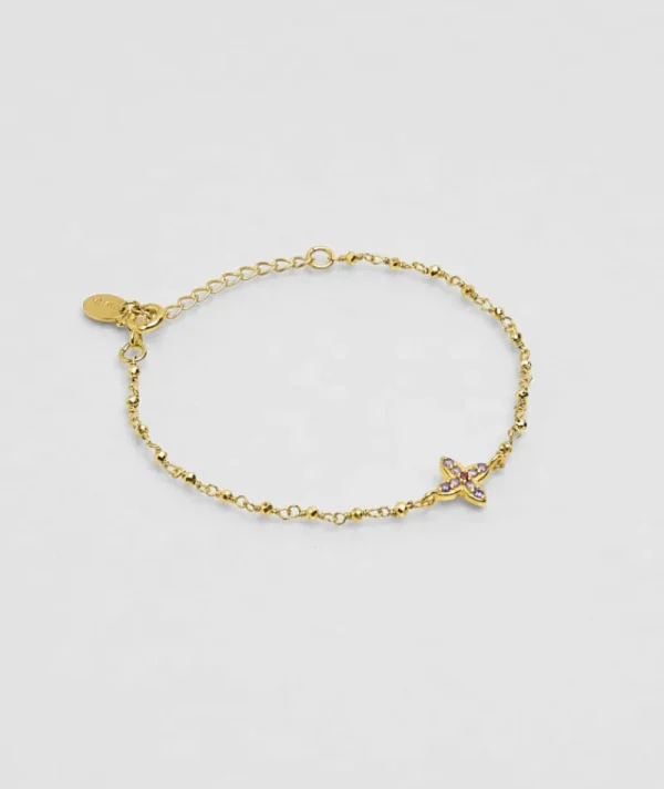 Bracelet Inde Flower Pyrite Dorée^Une A Une Clearance