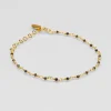 Bracelet inde noir brillant^Une A Une Clearance