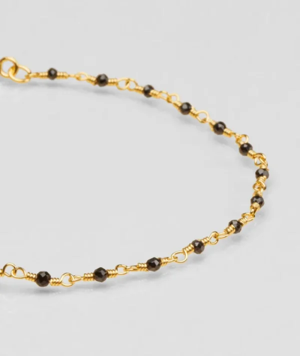 Bracelet inde noir brillant^Une A Une Clearance