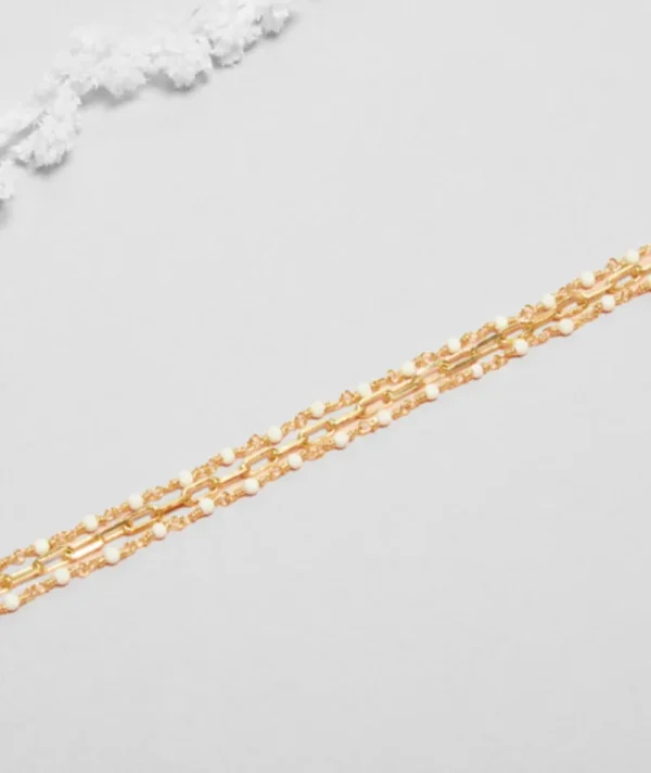 Bracelet inde triple blanc^Une A Une Online