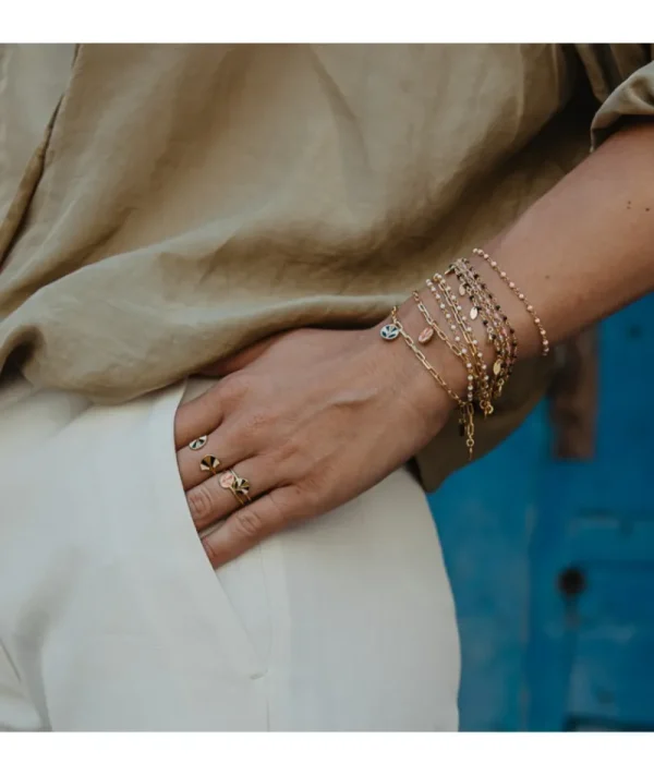 Bracelet inde triple blanc^Une A Une Online