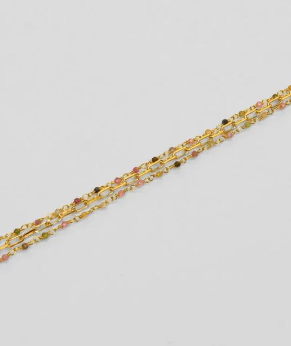 Bracelet inde triple tourmaline^Une A Une Sale