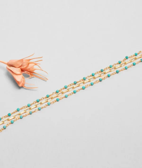 Bracelet inde triple turquoise^Une A Une Hot